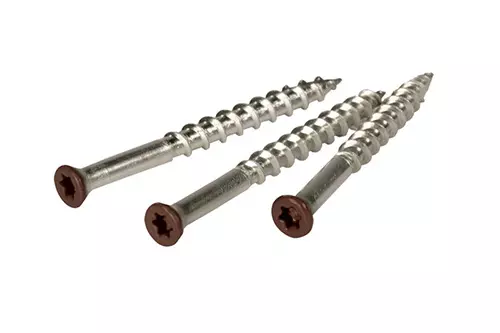 #8x2" Brown Deck Screws – Trim Head T15 305 Grade SS – 1,050 ct