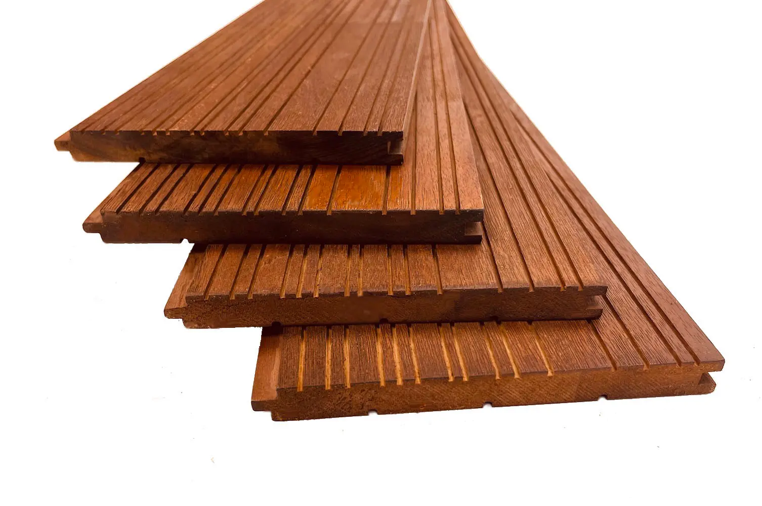 Fluted Siding "Grooved" Hickory/Acacia 0.63x6 in. x8 foot long