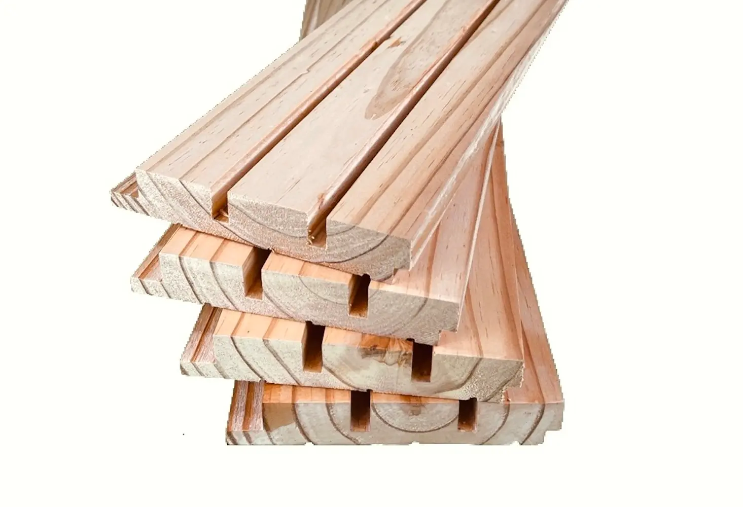Fluted Siding "Triple Shadow Pine" Radiata Pine 0.9x5 in.