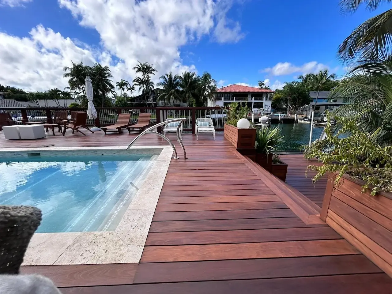 Ipe hardwood dock decking on the Florida coast